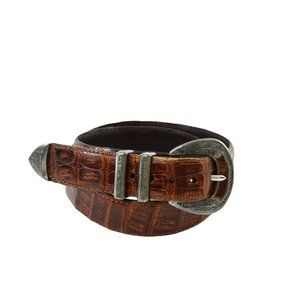 J & M Davidson Jean L'Insolite Crocodile Leather Belt #170-505